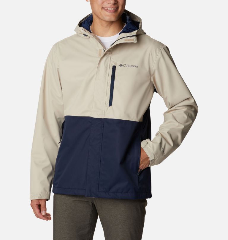 Men's Hikebound Rain Jacket - Tall, Color: Ancient Fossil, Collegiate Navy, image 1