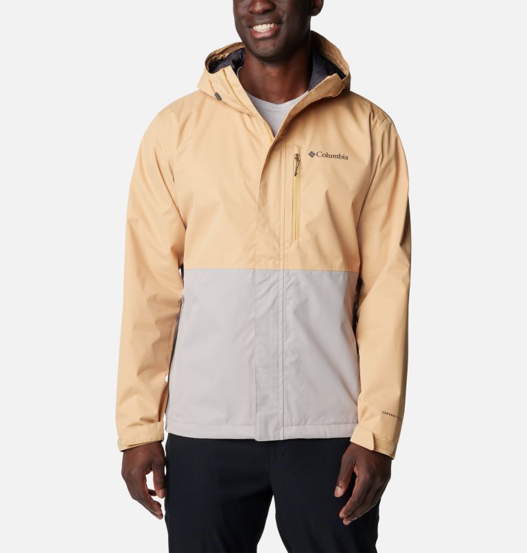 Men's Hikebound Waterproof Hiking Jacket, Color: Light Camel, Flint Grey, image 1