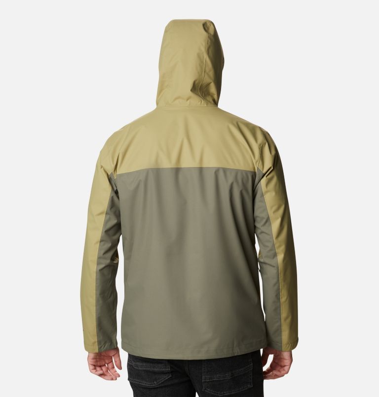 Men's Hikebound Rain Jacket, Color: Savory, Stone Green