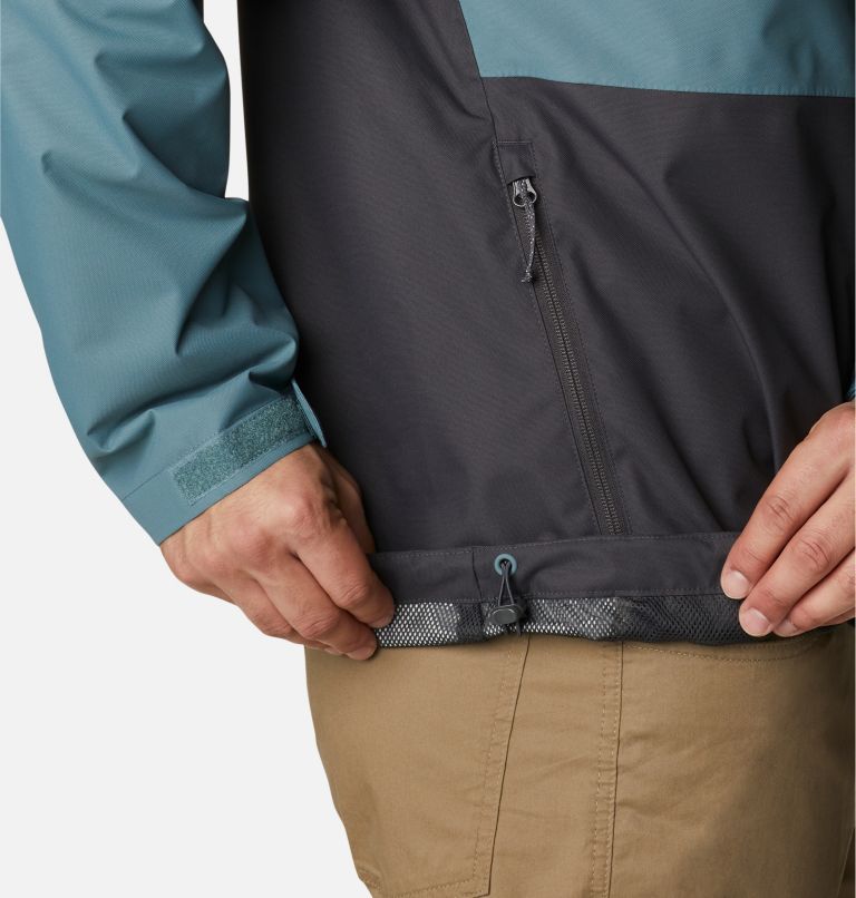 Thumbnail: Men's Hikebound Rain Jacket, Color: Metal, Shark, image 6