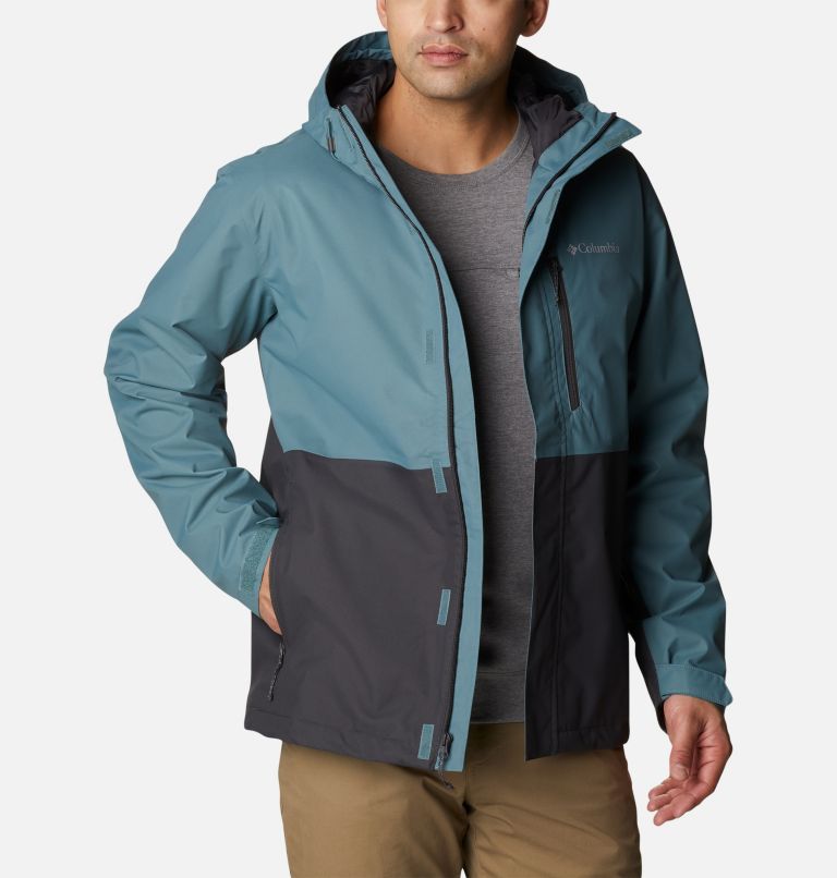 Men's Hikebound Rain Jacket - Tall, Color: Metal, Shark, image 7