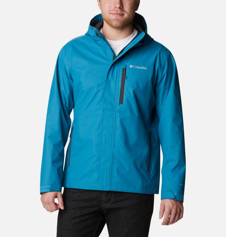 Men's Hikebound Rain Jacket, Color: Deep Marine