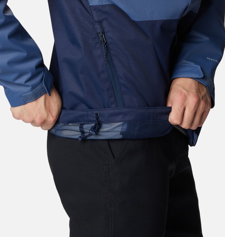 Men's Hikebound Waterproof Hiking Jacket, Color: Dark Mountain, Collegiate Navy, image 6