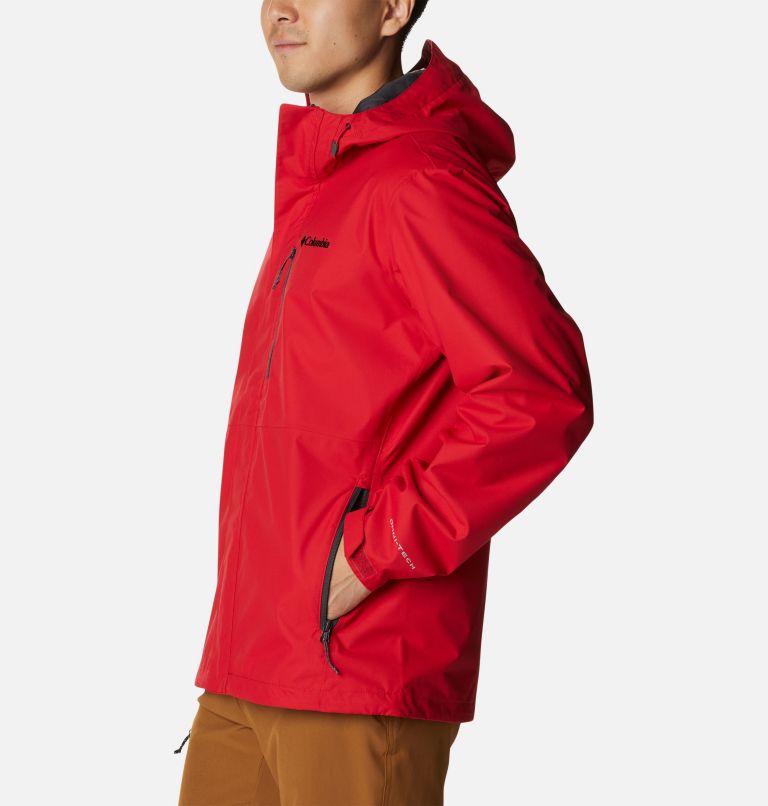 Men's Hikebound Rain Jacket, Color: Mountain Red