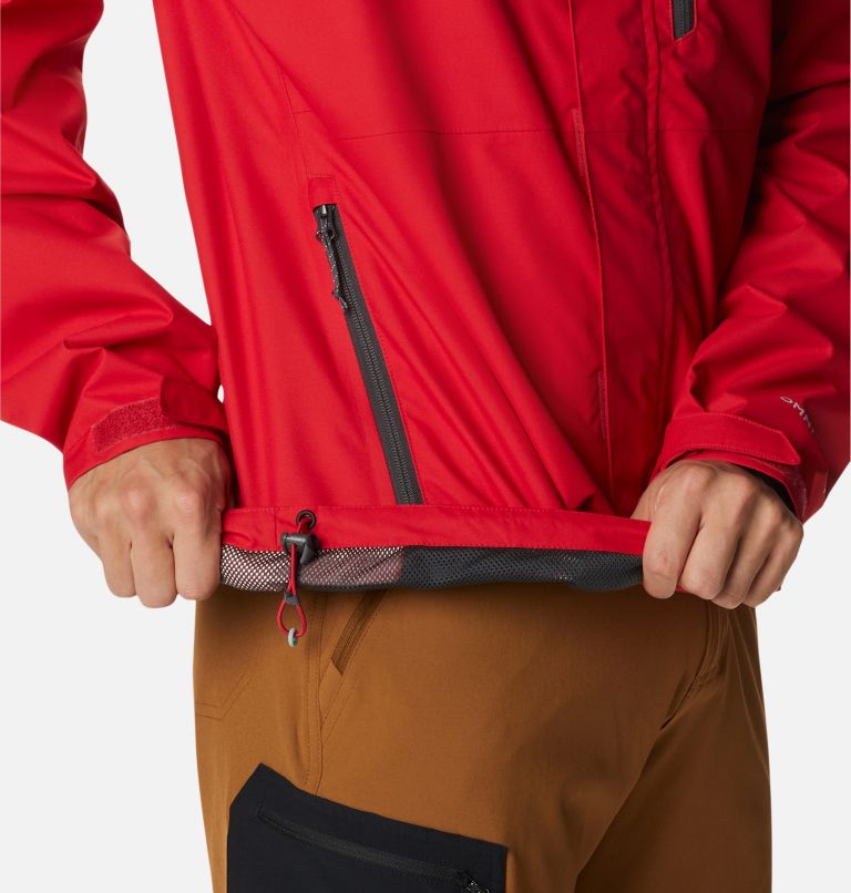 Thumbnail: Men's Hikebound Rain Jacket, Color: Mountain Red, image 6