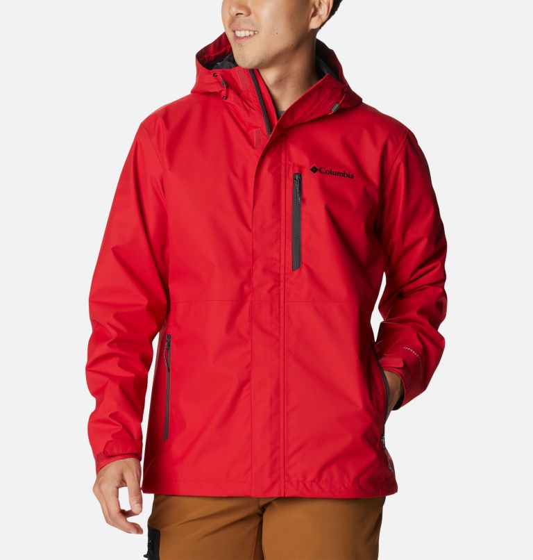 Red columbia rain jacket on sale