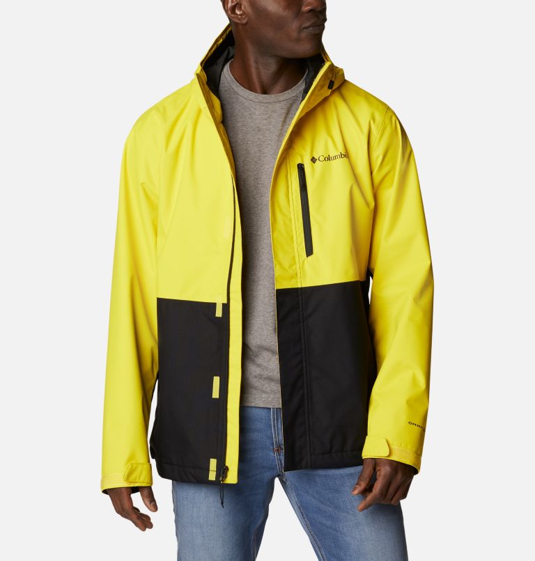 Thumbnail: Men's Hikebound Rain Jacket, Color: Laser Lemon, Black, image 7