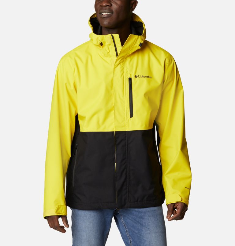 Men's Hikebound Rain Jacket, Color: Laser Lemon, Black, image 1