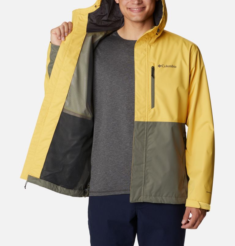 Thumbnail: Men's Hikebound Rain Jacket - Tall, Color: Golden Nugget, Stone Green, image 5