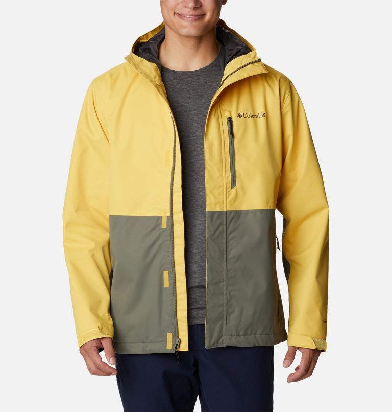 Thumbnail: Men's Hikebound Rain Jacket, Color: Golden Nugget, Stone Green, image 6