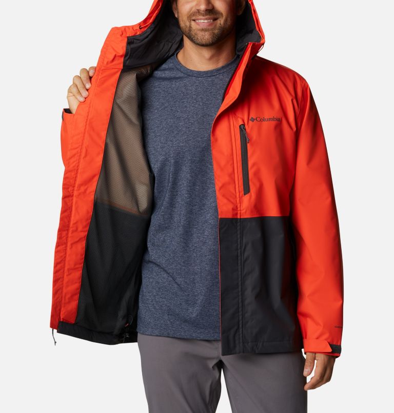 Men’s Hikebound Waterproof Shell Jacket, Color: Red Quartz, Shark, image 5