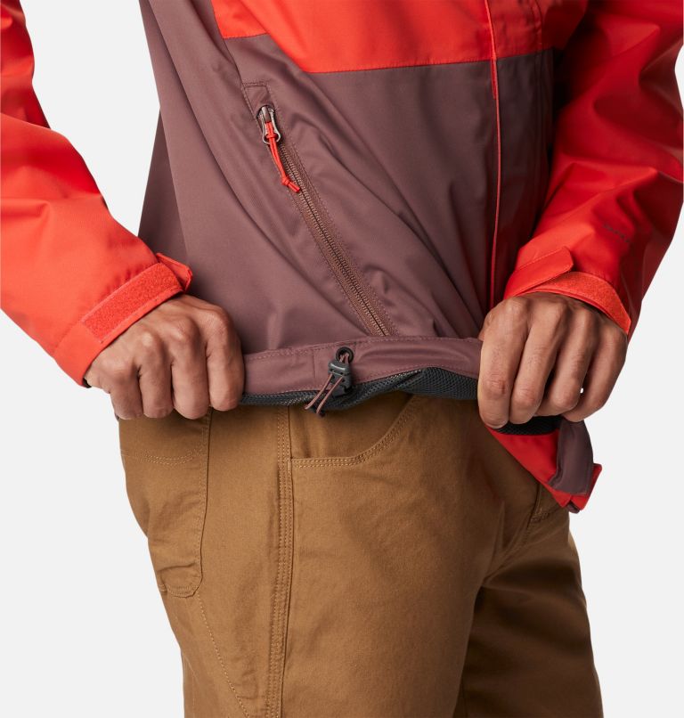 Men's Hikebound Rain Jacket, Color: Spicy, Light Raisin, image 5