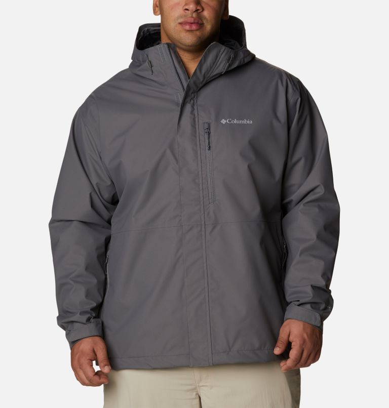 Thumbnail: Men's Hikebound Rain Jacket - Big, Color: City Grey, image 1