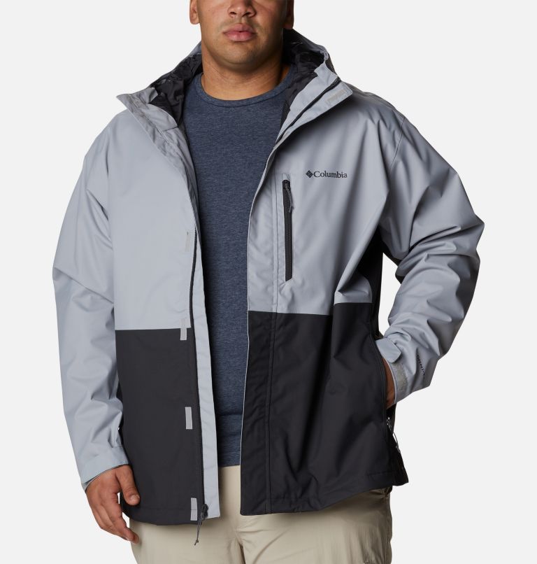 Thumbnail: Men's Hikebound Rain Jacket - Big, Color: Columbia Grey, Shark, image 7