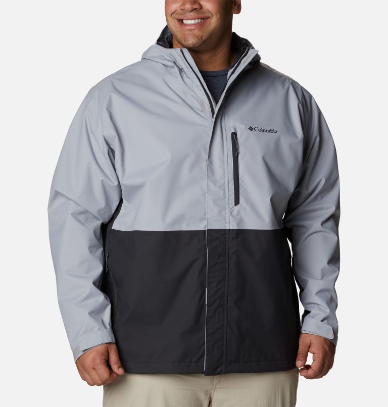 Thumbnail: Men's Hikebound Rain Jacket - Big, Color: Columbia Grey, Shark, image 1
