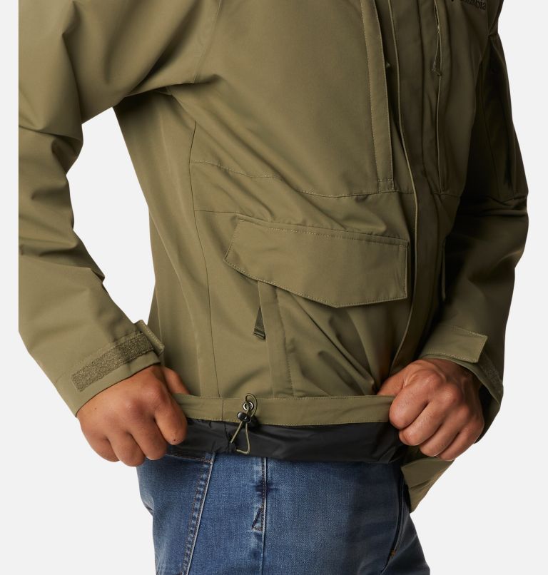 Men's Big Spring Rain Jacket, Color: Stone Green