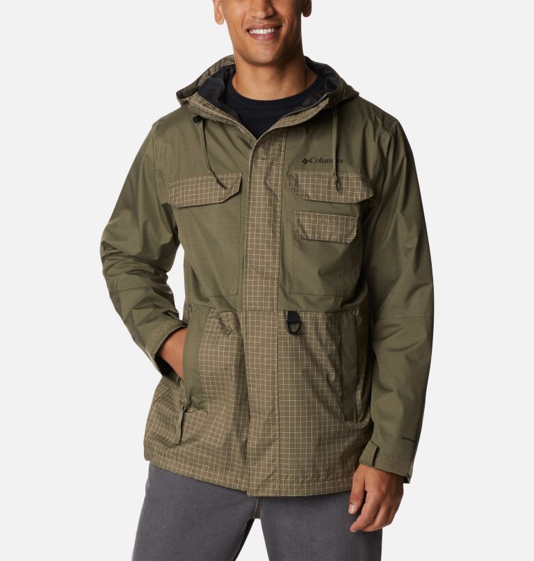 Men’s Buckhollow Waterproof Shell Jacket, Color: Stone Green, image 1