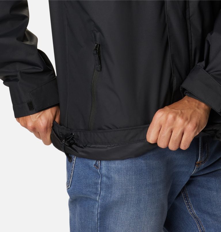 Men's Cloud Crest Rain Jacket, Color: Black