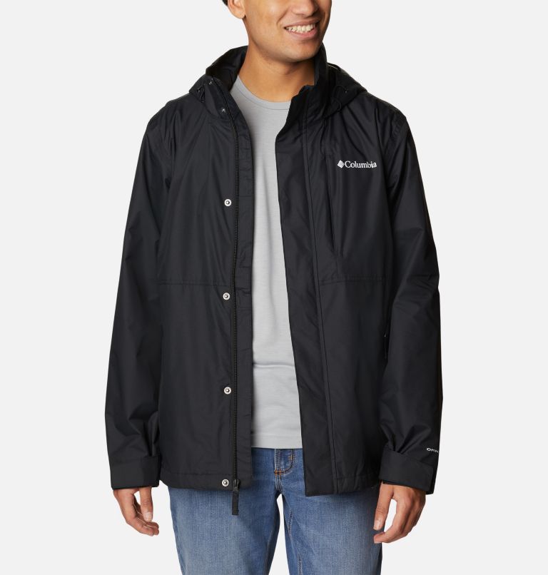 Men's Cloud Crest Rain Jacket, Color: Black