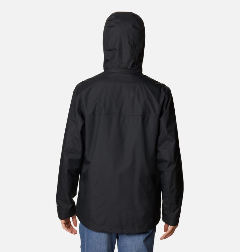 Thumbnail: Men's Cloud Crest Rain Jacket, Color: Black, image 2