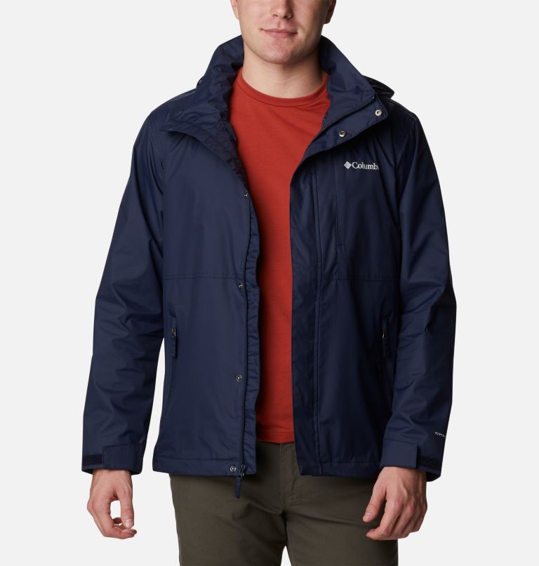 Men's Cloud Crest Rain Jacket, Color: Collegiate Navy