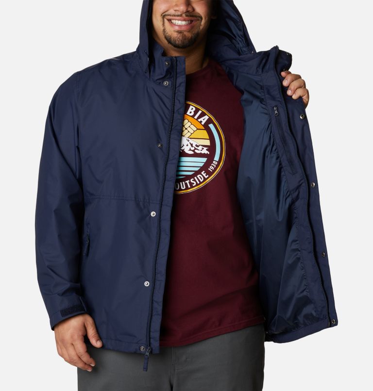 Men's Cloud Crest Rain Jacket - Big, Color: Collegiate Navy, image 5