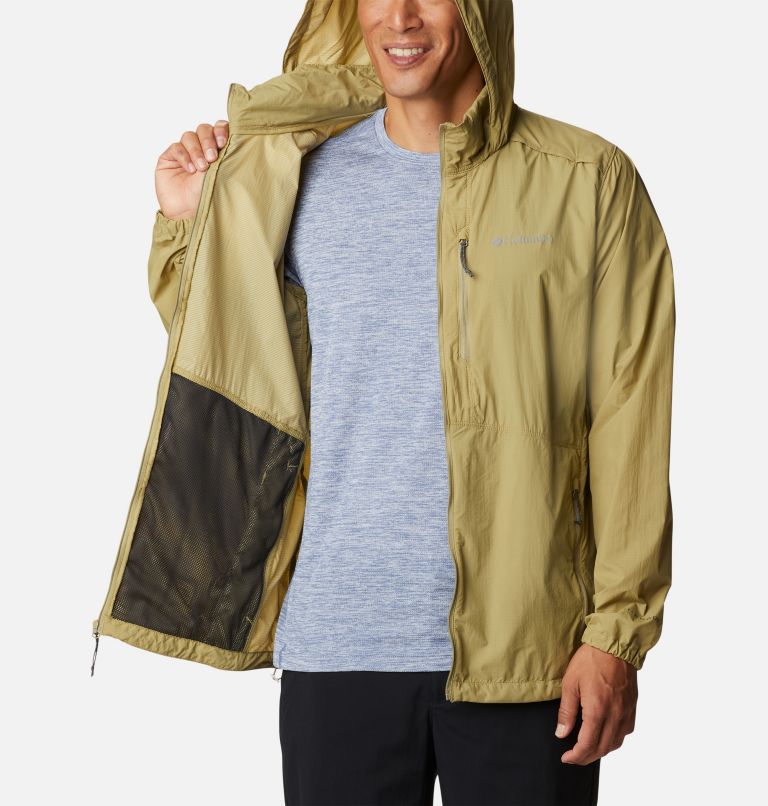 Men's Alpine Chill Windbreaker Jacket, Color: Savory, White Stripe, image 5
