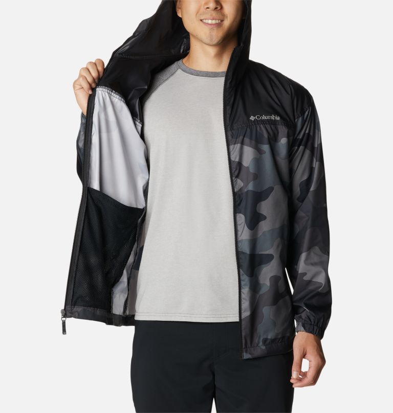 Thumbnail: Men's Flash Challenger Novelty Windbreaker Jacket, Color: Black Mod Camo Print, image 5