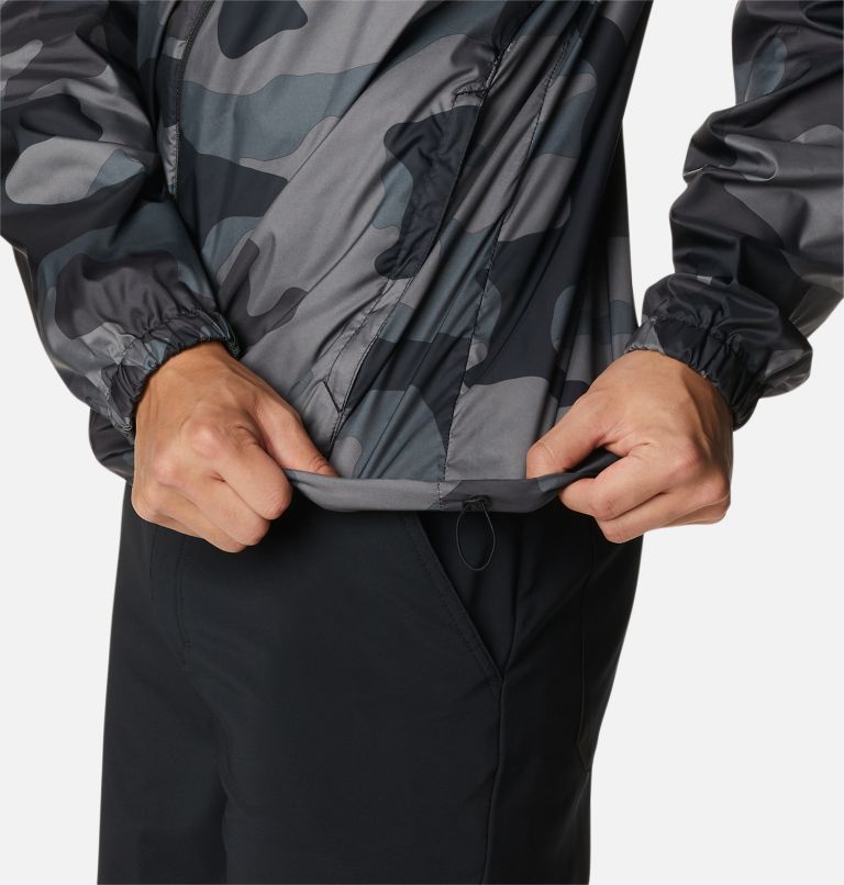Thumbnail: Men's Flash Challenger Novelty Windbreaker Jacket, Color: Black Mod Camo Print, image 6