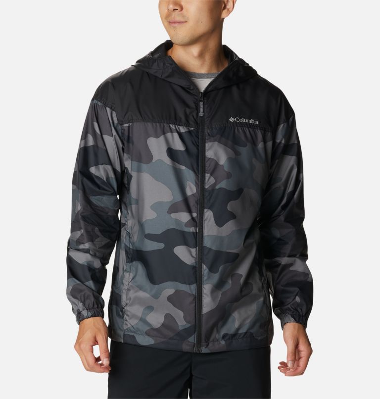 Men's Flash Challenger Novelty Windbreaker Jacket, Color: Black Mod Camo Print, image 1