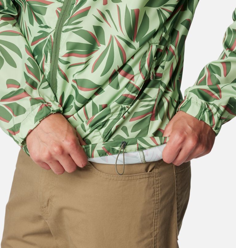 Men's Flash Challenger Novelty Windbreaker Jacket, Color: Sage Leaf Areca Print, Canteen, image 6