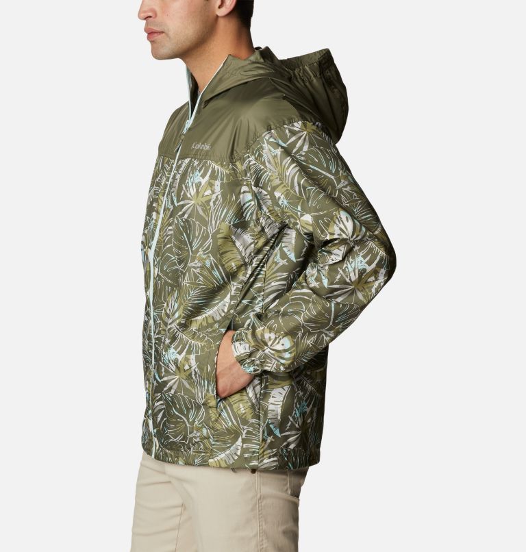 Coupe-vent Flash Challenger Novelty Homme, Color: Stone Green King Palms Multi Print, image 3