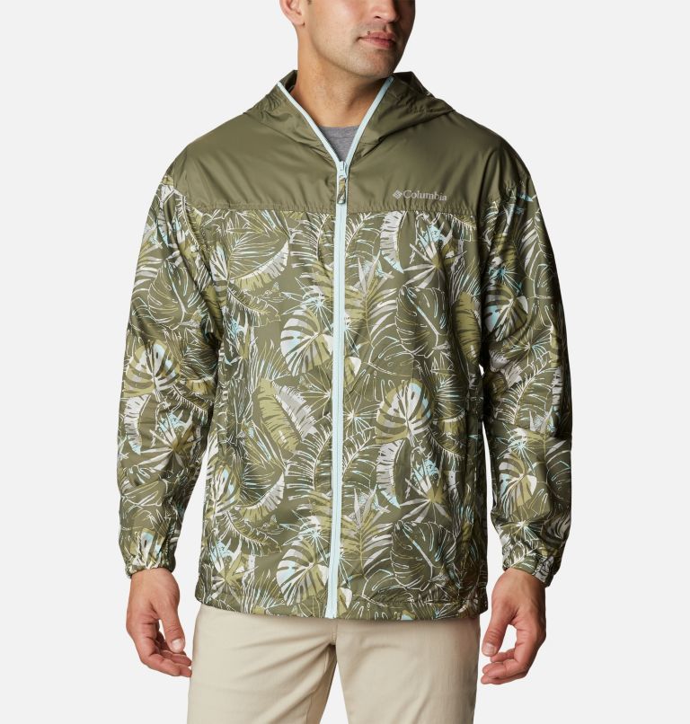 Coupe-vent Flash Challenger Novelty Homme, Color: Stone Green King Palms Multi Print, image 1