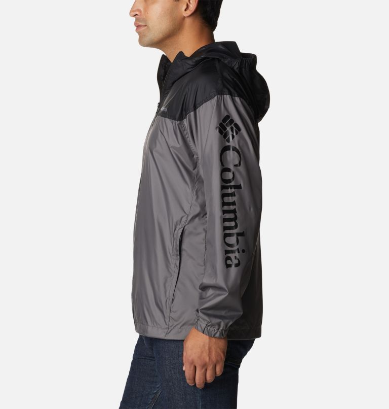 Men’s Flash Challenger Windbreaker - Novelty, Color: City Grey, Black, image 3