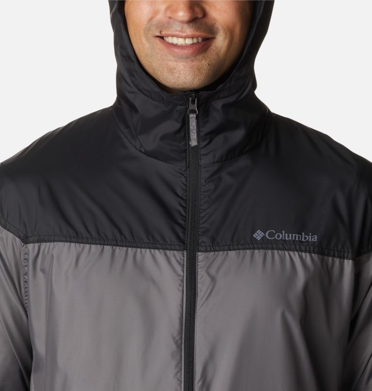 Men’s Flash Challenger Windbreaker - Novelty, Color: City Grey, Black, image 4