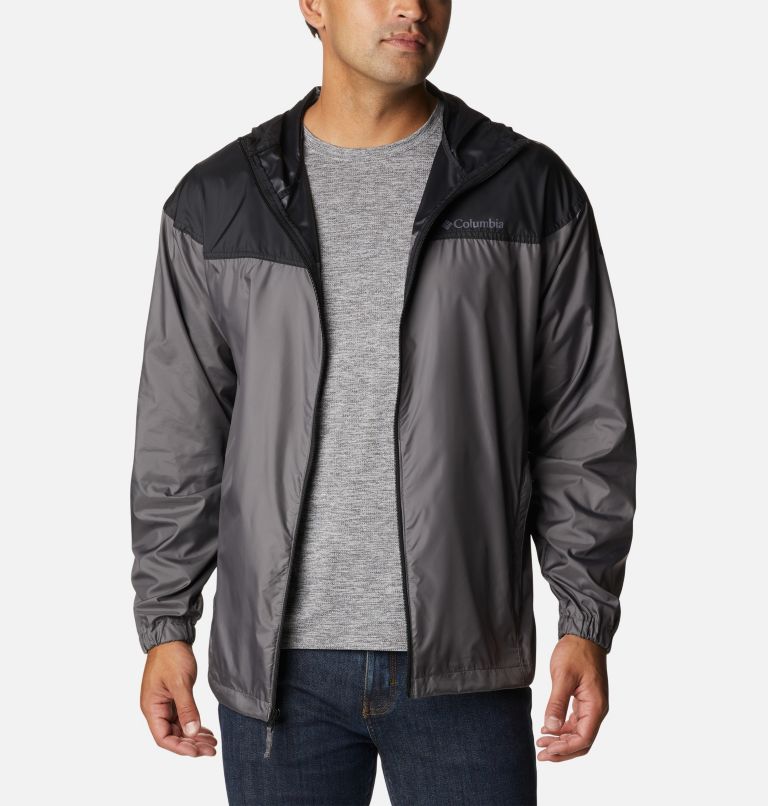 Men’s Flash Challenger Windbreaker - Novelty, Color: City Grey, Black, image 7