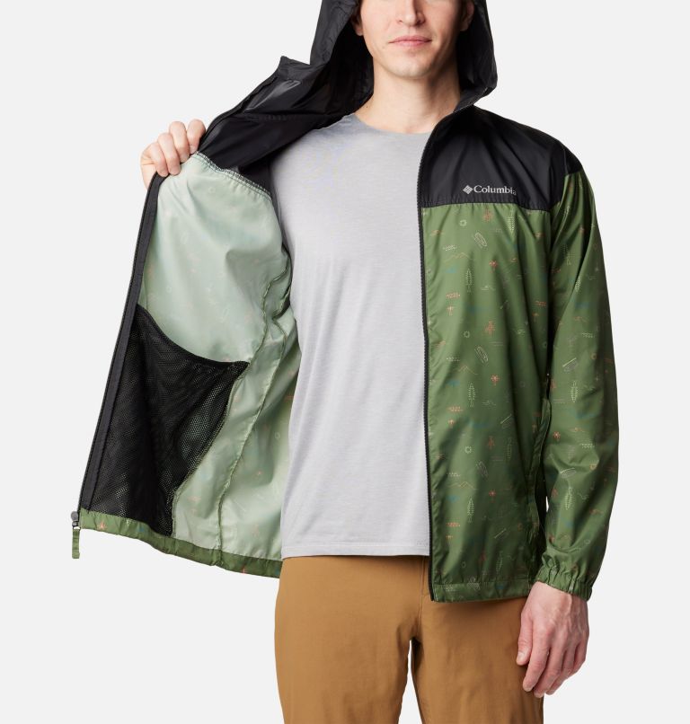 Men’s Flash Challenger Windbreaker - Novelty, Color: Canteen Explorer Multi Print, image 5