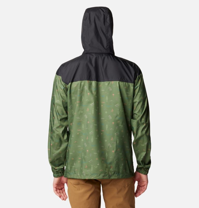 Men’s Flash Challenger Windbreaker - Novelty, Color: Canteen Explorer Multi Print, image 2
