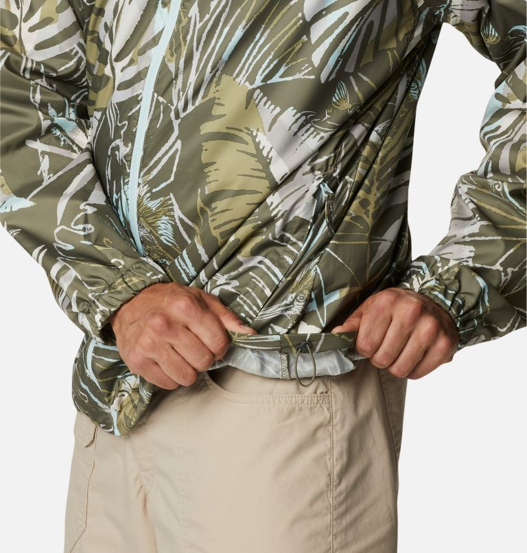 Flash Challenger Novelty Windbreaker, Color: Stone Green King Palms Multi Print, image 6