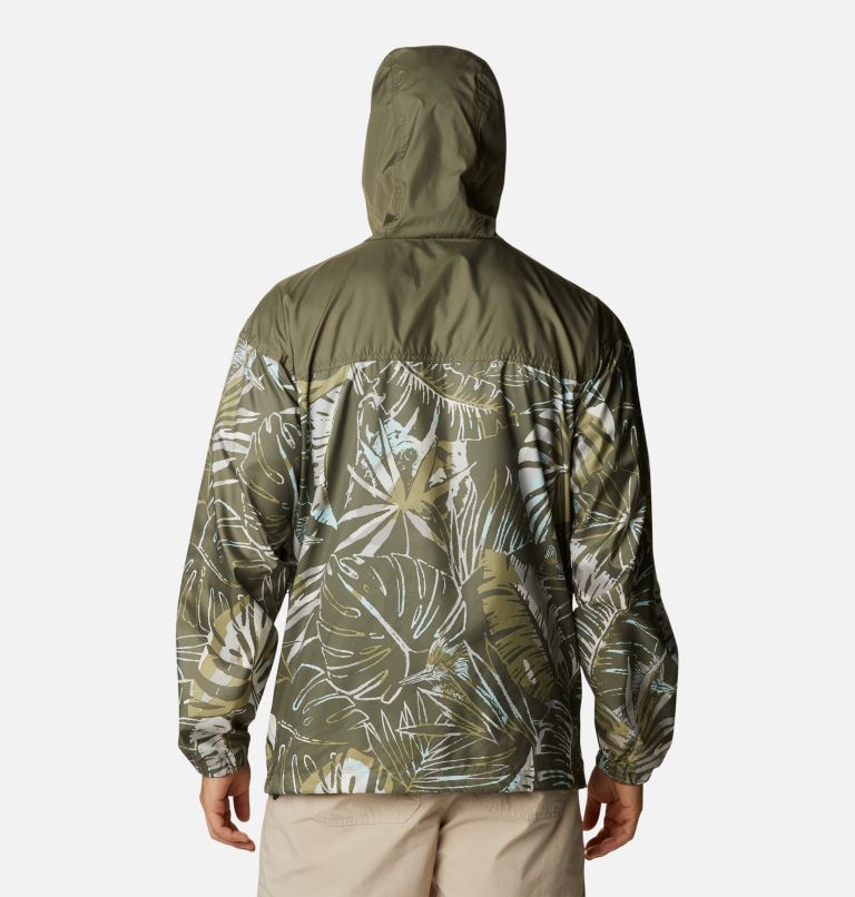 Flash Challenger Novelty Windbreaker, Color: Stone Green King Palms Multi Print, image 2