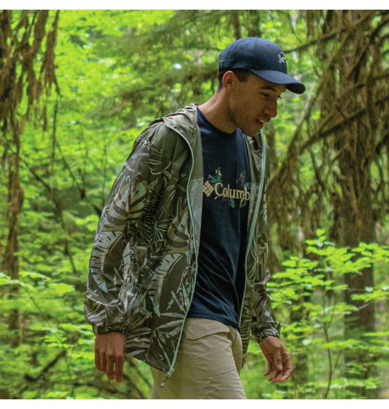 Flash Challenger Novelty Windbreaker, Color: Stone Green King Palms Multi Print, image 11
