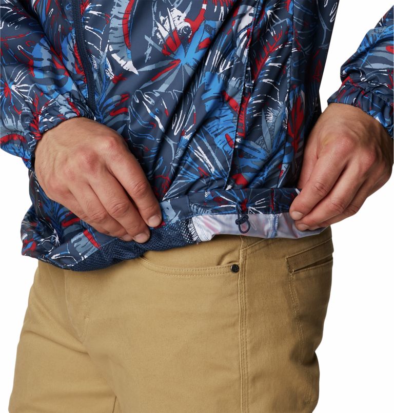 Thumbnail: Coupe-vent Flash Challenger Novelty Homme, Color: Bright Indigo King Palms Multi Print, image 6