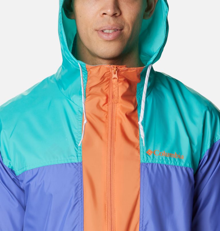 Men’s Flash Challenger Anorak, Color: Purple Lotus, Bright Aqua, Desert Orange, image 4