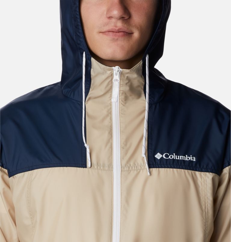 Thumbnail: Men's Flash Challenger Windbreaker Jacket - Tall, Color: Ancient Fossil, Collegiate Navy, image 4