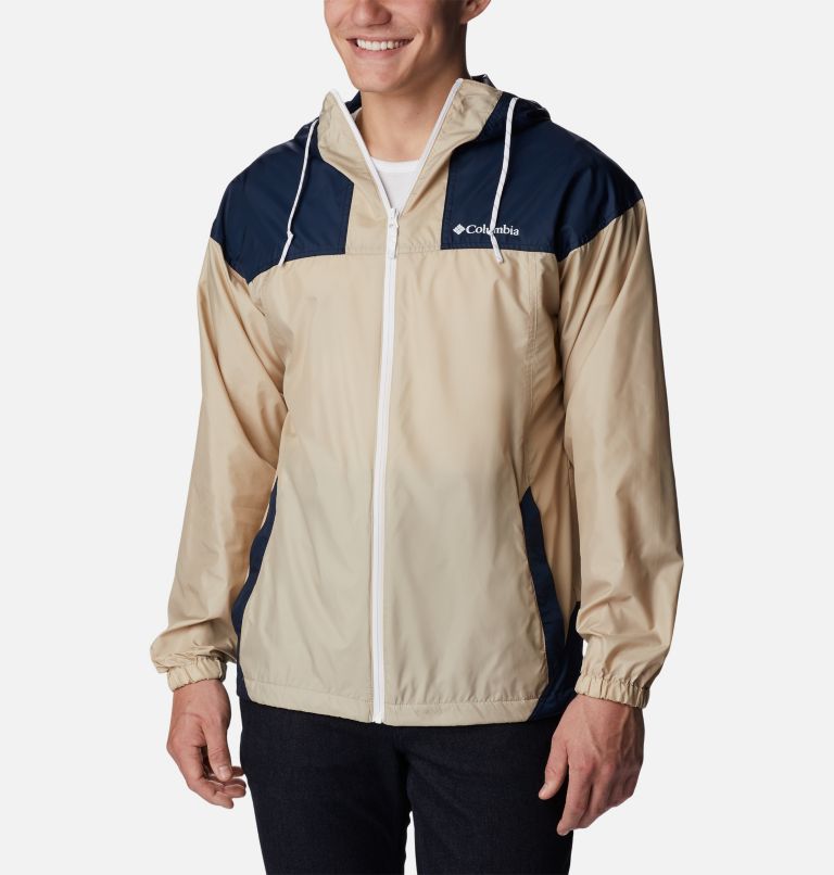 Thumbnail: Men's Flash Challenger Windbreaker Jacket - Tall, Color: Ancient Fossil, Collegiate Navy, image 1