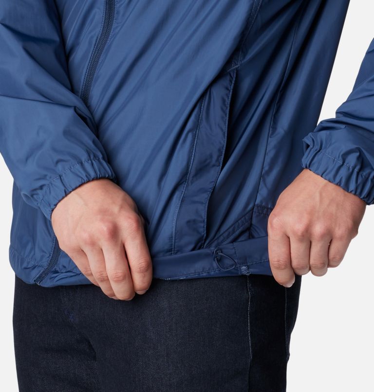 Men's Flash Challenger Windbreaker Jacket, Color: Dark Mountain, Collegiate Navy, image 6
