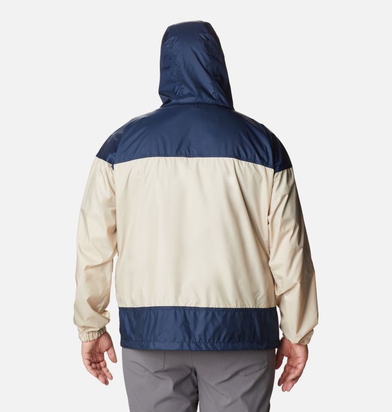 Men's Flash Challenger Windbreaker Jacket - Big, Color: Ancient Fossil, Collegiate Navy, image 2