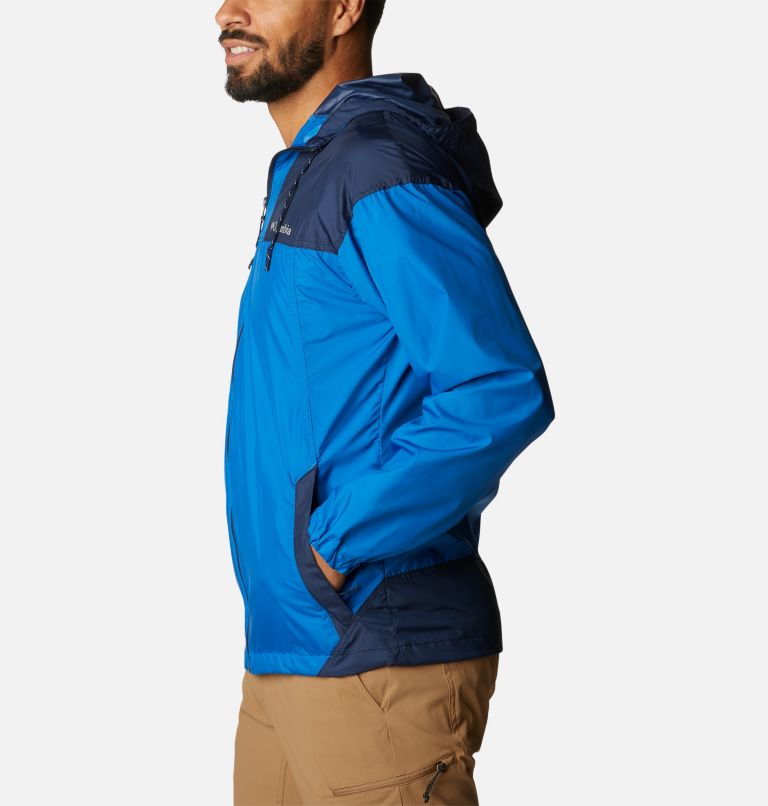 Men's Flash Challenger Windbreaker Jacket - Tall, Color: Bright Indigo, Collegiate Navy, image 3