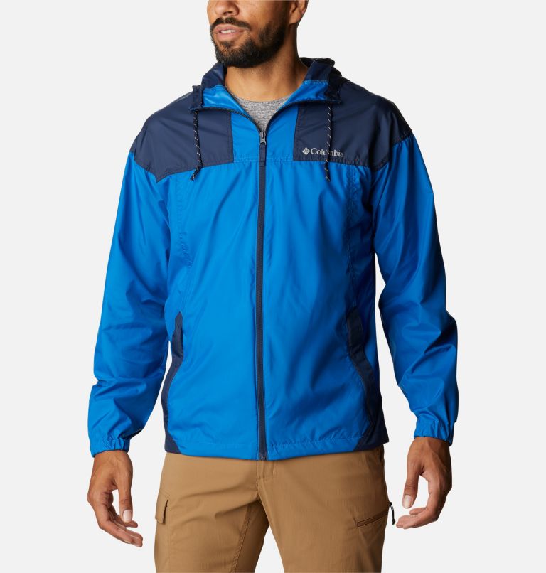 Men's Flash Challenger Windbreaker Jacket - Tall, Color: Bright Indigo, Collegiate Navy, image 1
