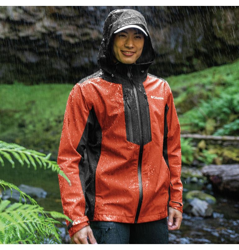 Thumbnail: Men’s Peak Creek Waterproof Shell Walking Jacket, Color: Red Quartz, Shark, image 12